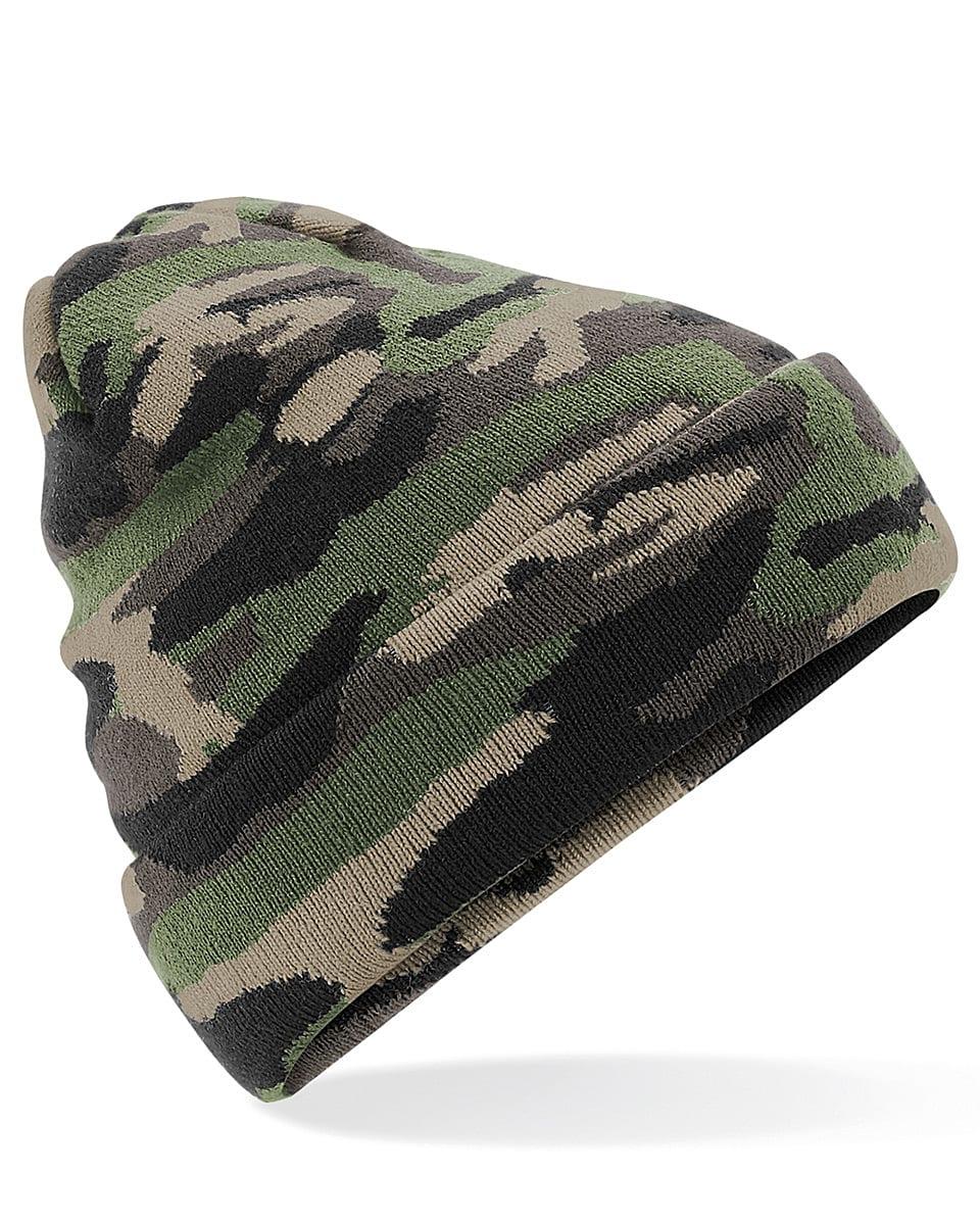Beechfield Camo Cuffed Beanie Hat in Jungle Camo (Product Code: B419)