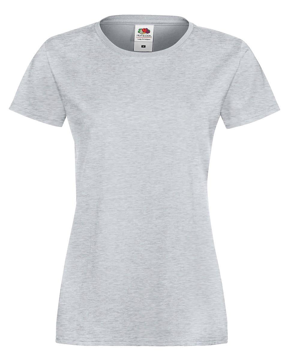 Fruit Of The Loom Womens Softspun T-Shirt in Heather Grey (Product Code: 61414)