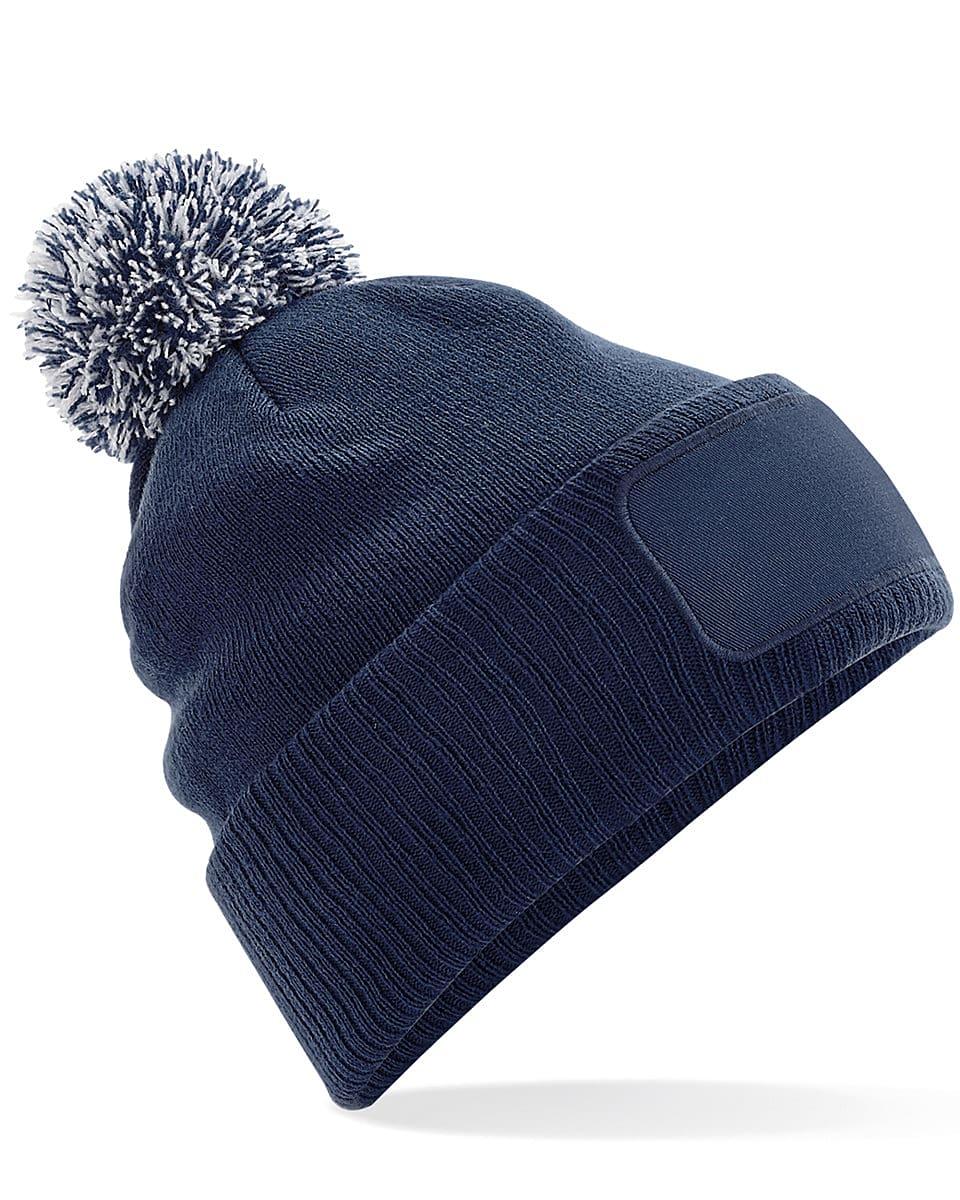 Beechfield Snowstar Printers Beanie Hat in French Navy / Light Grey (Product Code: B443)