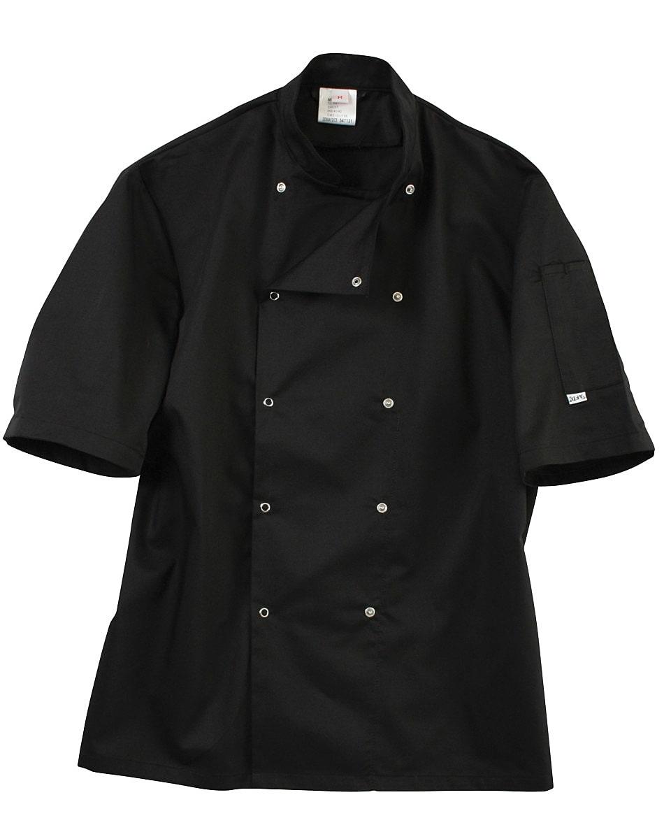 Dennys Economy Short-Sleeve Chefs Jacket in Black (Product Code: DD08CS)