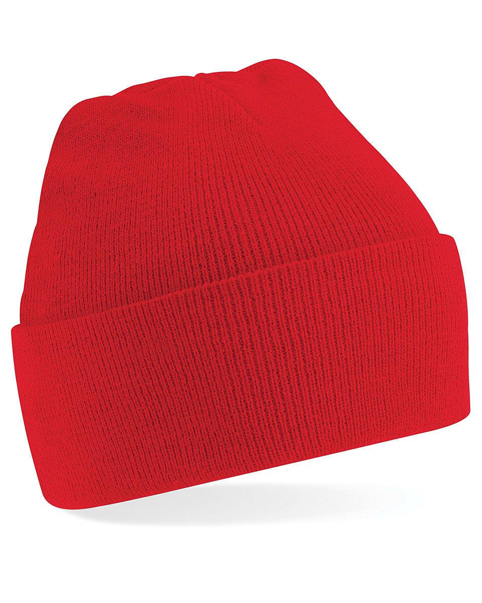 Beechfield Junior Knitted Hat in Classic Red (Product Code: B45B)