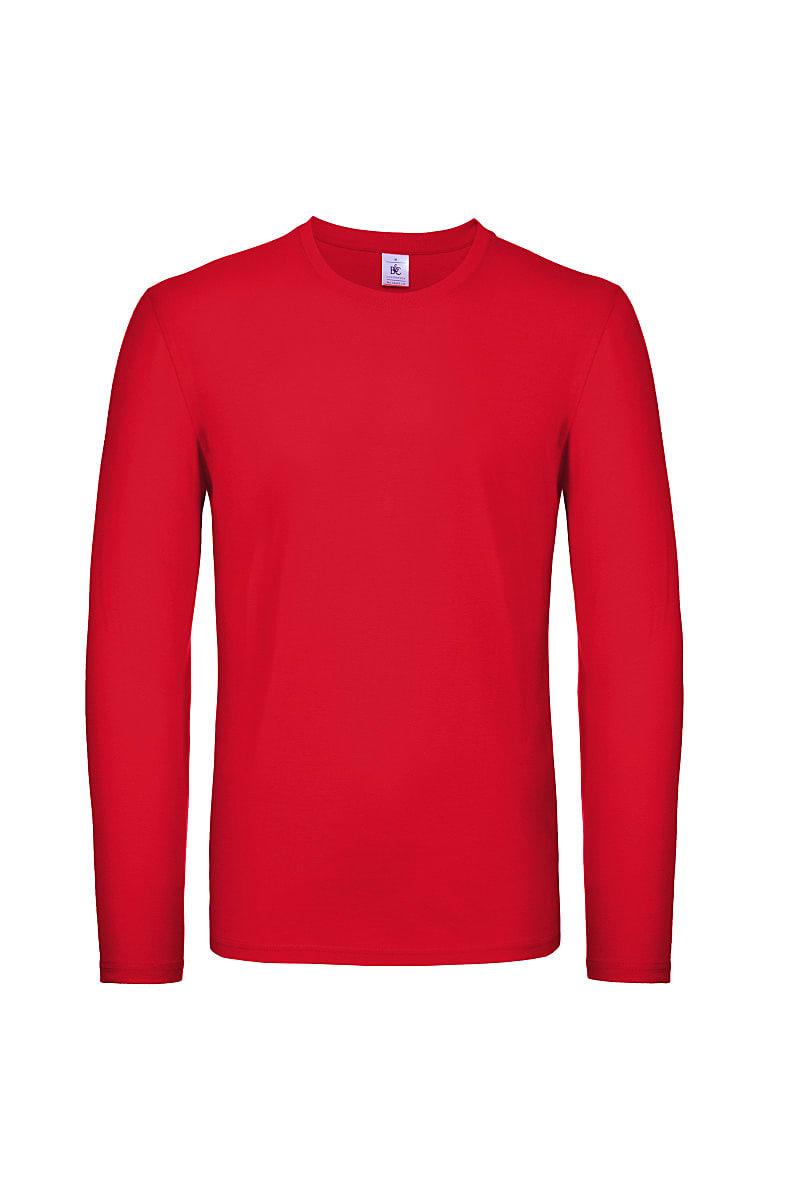 B&C Mens E150 Long-Sleeve Jersey in Red (Product Code: TU05T)