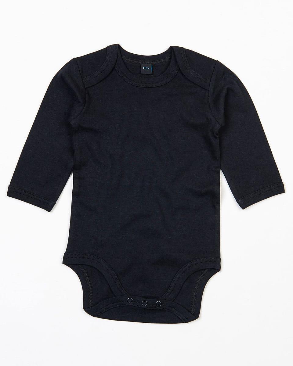 Babybugz Organic Long-Sleeve Bodysuit in Black (Product Code: BZ30)