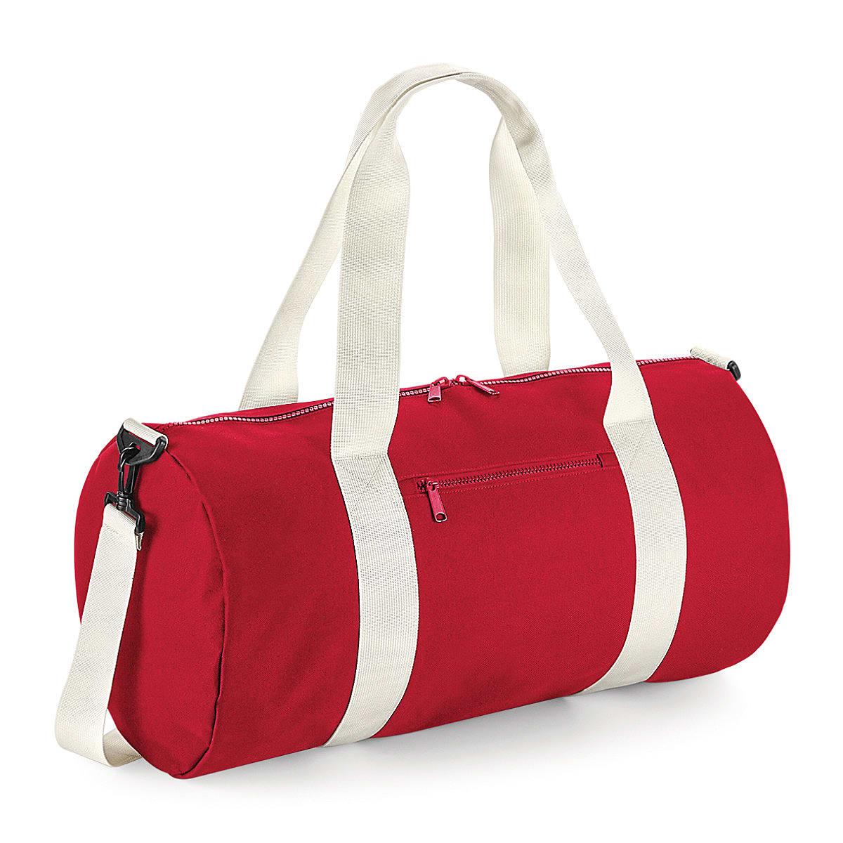 Bagbase Original Barrel Bag XL in Classic Red / Off-White (Product Code: BG140L)