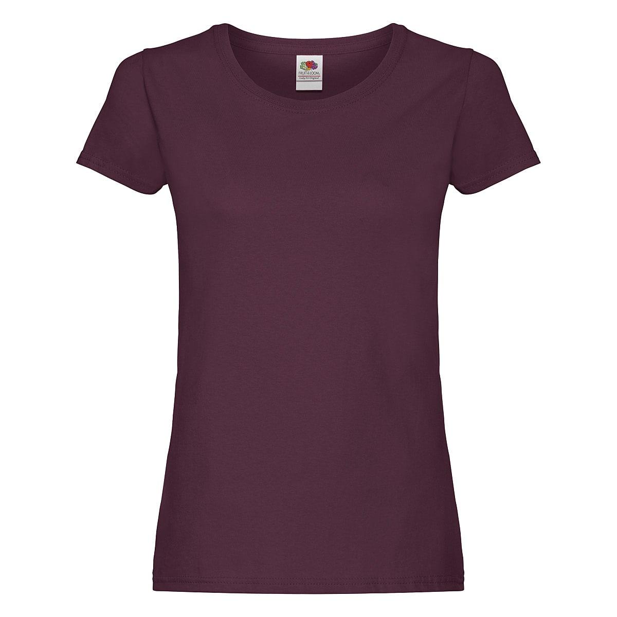 Fruit Of The Loom Lady Fit Original T-Shirt in Burgundy (Product Code: 61420)