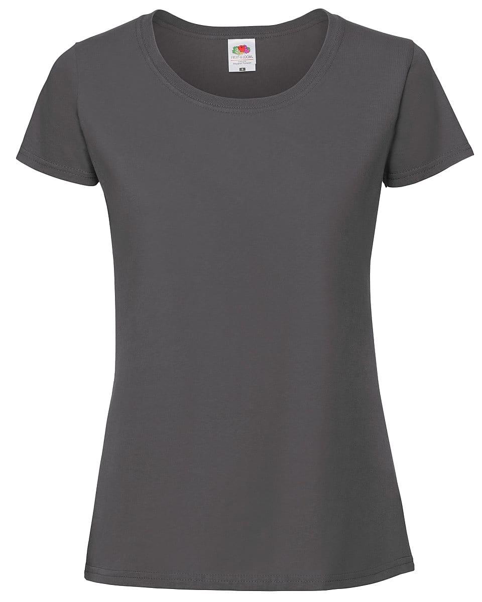 Fruit Of The Loom Womens Ringspun Premium T-Shirt in Light Graphite (Product Code: 61424)