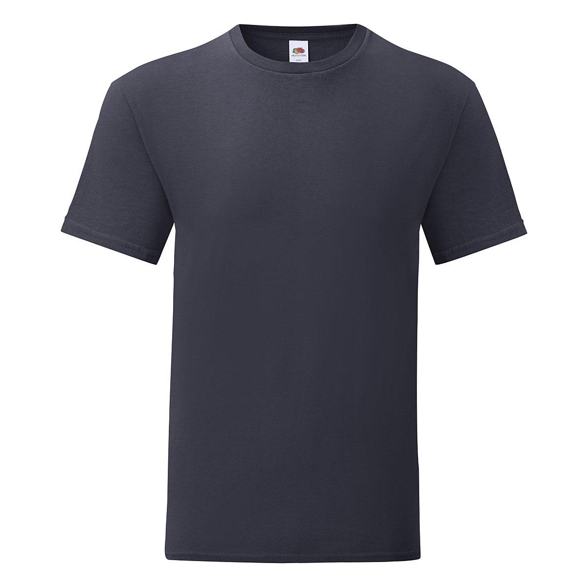 Fruit Of The Loom Mens Iconic T-Shirt in Deep Navy (Product Code: 61430)