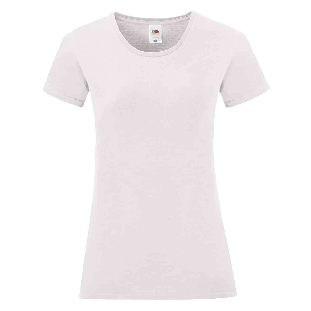 Fruit Of The Loom Womens Iconic T-Shirt in White (Product Code: 61432)
