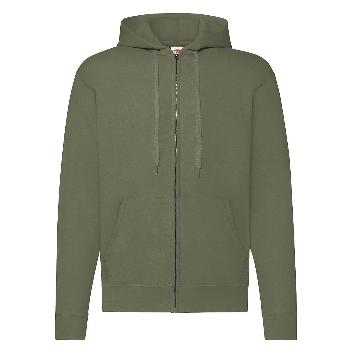 Fruit Of The Loom Mens Classic Full-Zip Hoodie in Classic Olive (Product Code: 62062)