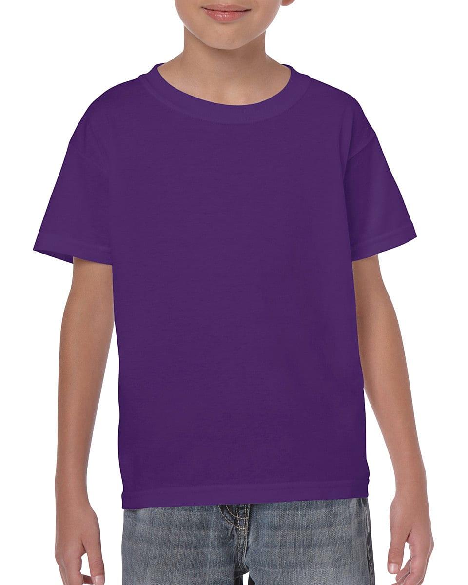 Gildan Childrens Heavy Cotton T-Shirt in Purple (Product Code: 5000B)
