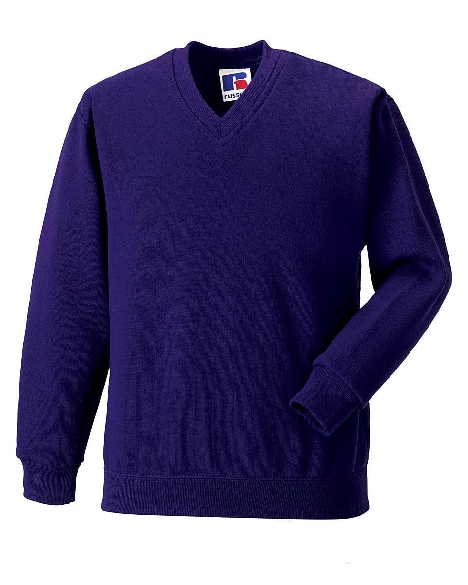 Jerzees Schoolgear V-Neck Sweatshirt in Purple (Product Code: 272B)