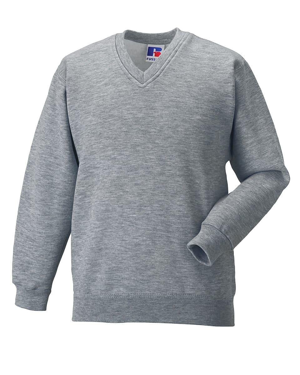 Jerzees Schoolgear V-Neck Sweatshirt in Light Oxford (Product Code: 272B)