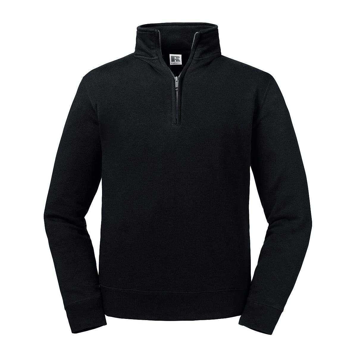 Russell Authentic 1/4 Zip Sweater in Black (Product Code: R270M)