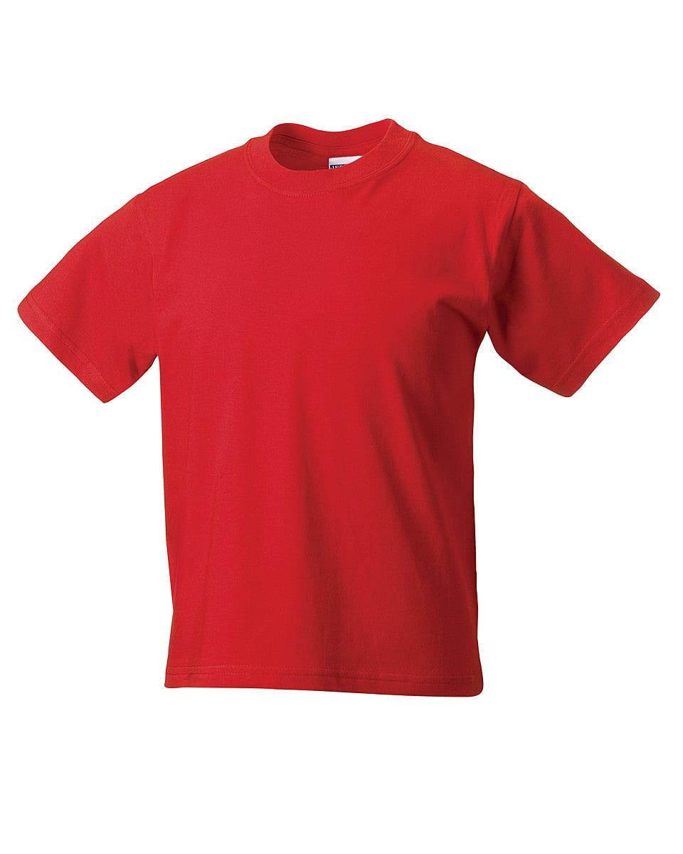 Russell Childrens Classic T-Shirt in Bright Red (Product Code: ZT180B)