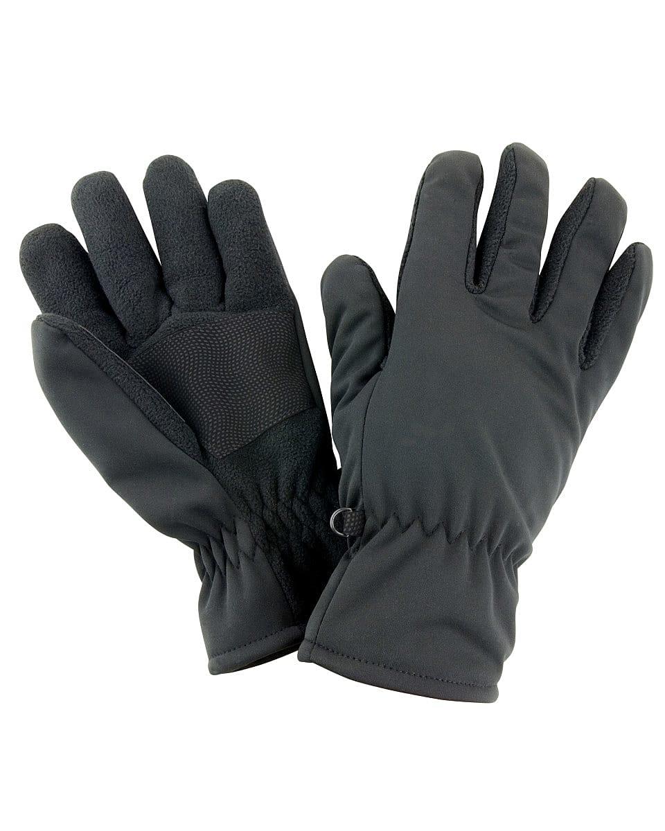 Result Winter Softshell Thermal Gloves in Black (Product Code: R364X)