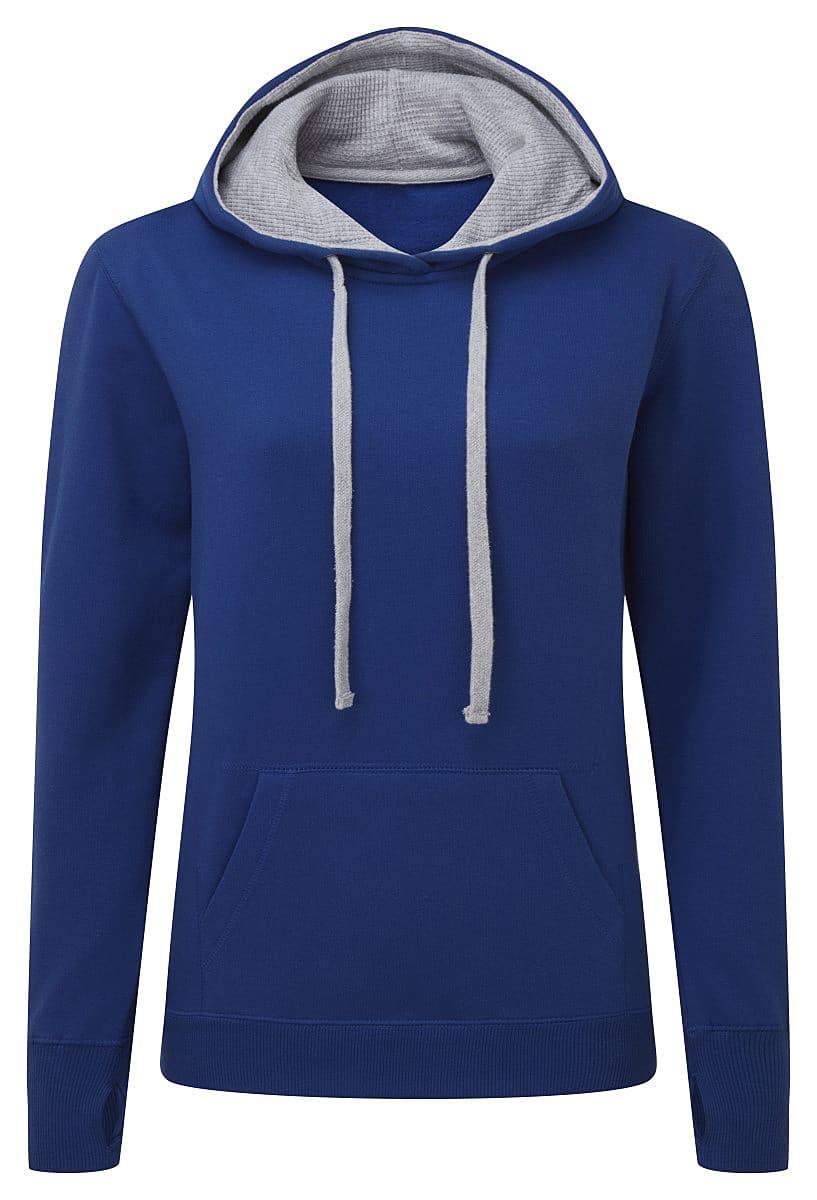 SG Womens Contrast Hoodie in Royal / Light Oxford (Product Code: SG24F)