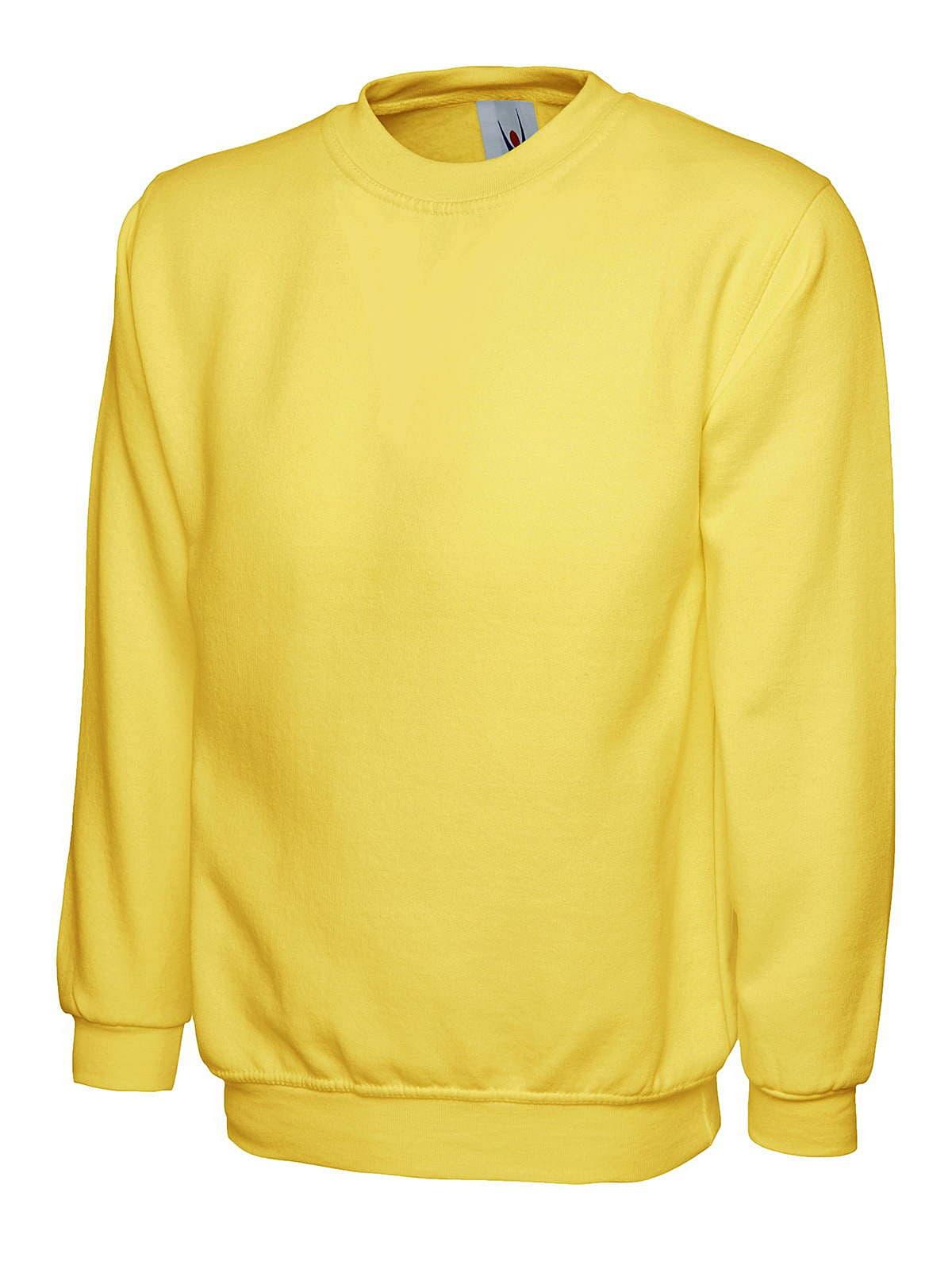 Uneek 300GSM Classic Sweatshirt in Yellow (Product Code: UC203)