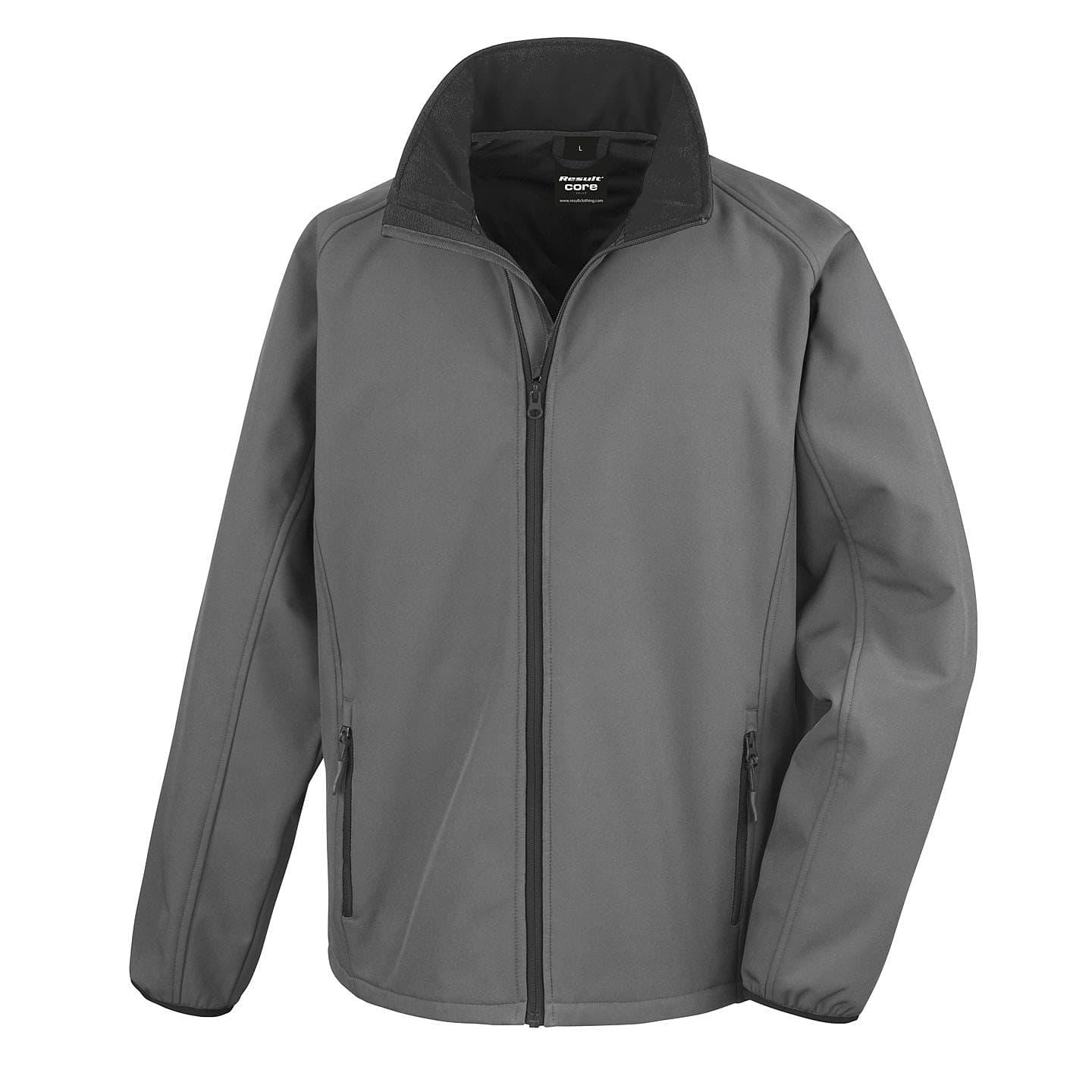 Result Core Mens Printable Softshell Jacket in Charcoal / Black (Product Code: R231M)