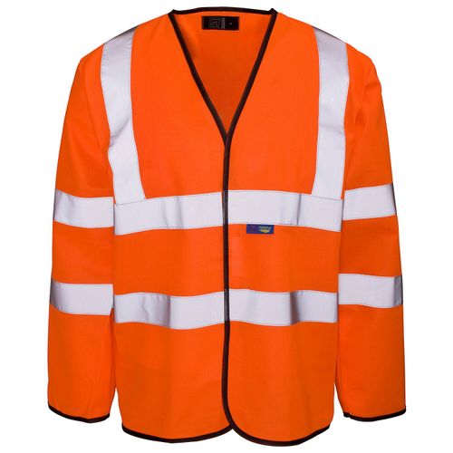 Supertouch Hi-Vis Long-Sleeve Vest - Velcro - Orange