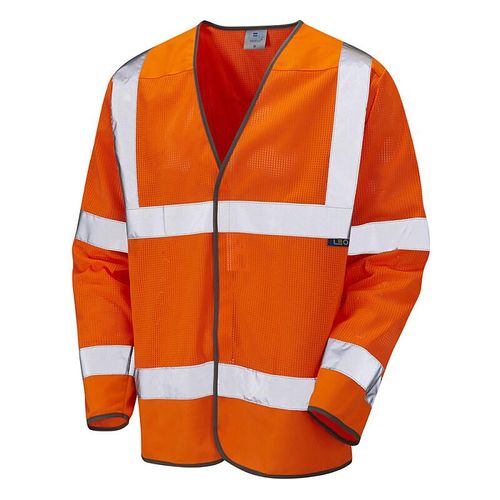 Leo Fremington ISO 20471 Class 3 Coolviz Sleeved Waistcoat Orange