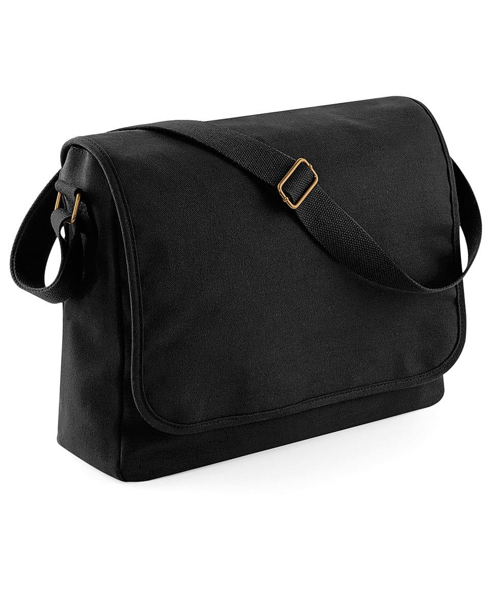 Bagbase Classic Canvas Messenger in Black (Product Code: BG651)