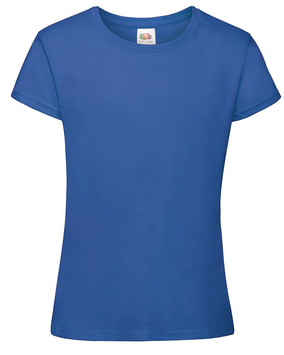 Fruit Of The Loom Girls Sofspun T-Shirt in Royal Blue (Product Code: 61017)