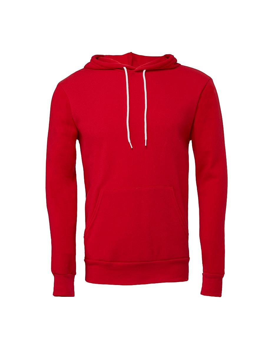 Bella Unisex Pullover Polycotton Fleece Hoodie in Red (Product Code: CA3719)