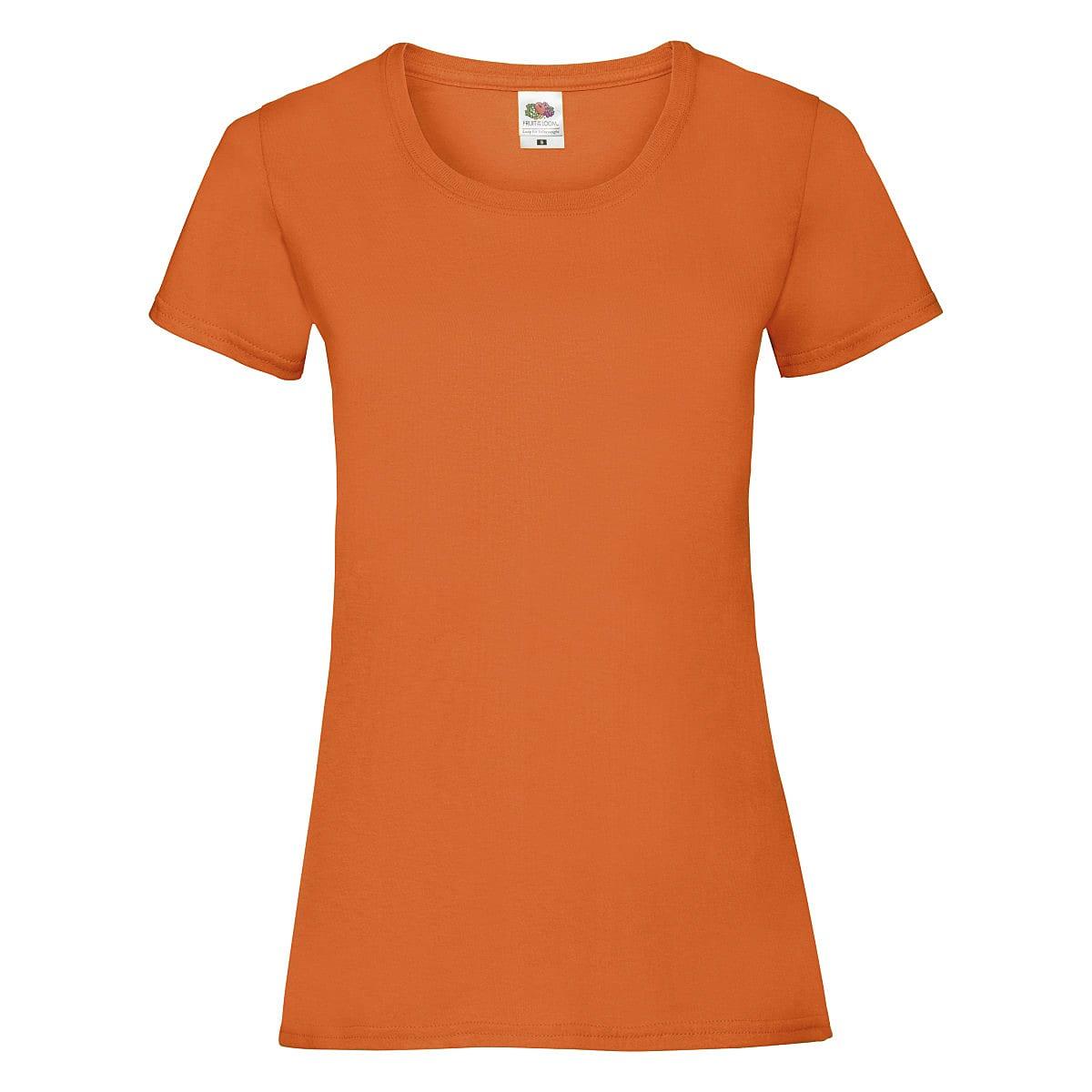 Fruit Of The Loom Lady-Fit Valueweight T-Shirt in Orange (Product Code: 61372)