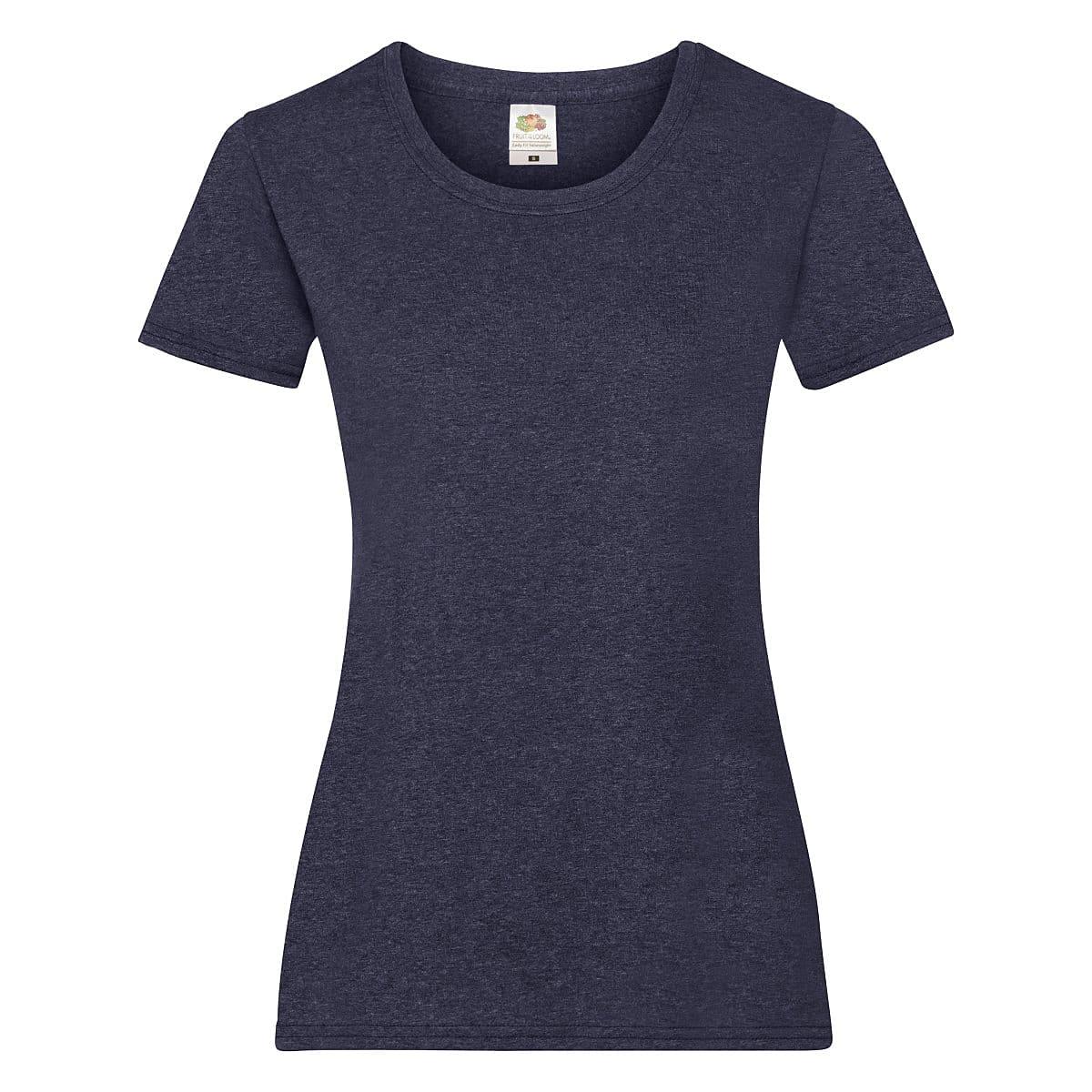 Fruit Of The Loom Lady-Fit Valueweight T-Shirt in Vintage Heather Navy (Product Code: 61372)