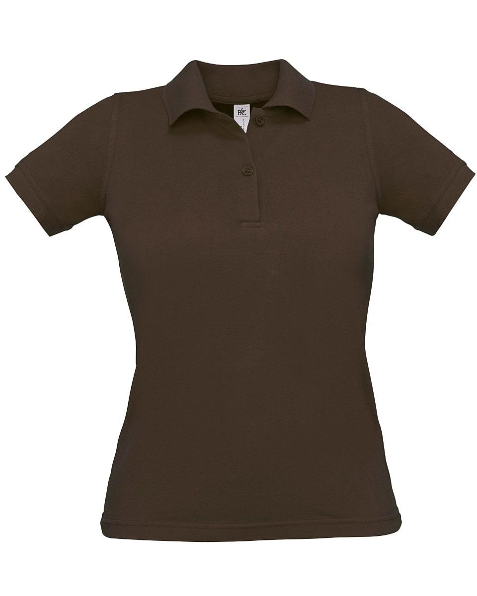 B&C Womens Safran Pure Short-Sleeve Polo Shirt in Brown (Product Code: PW455)