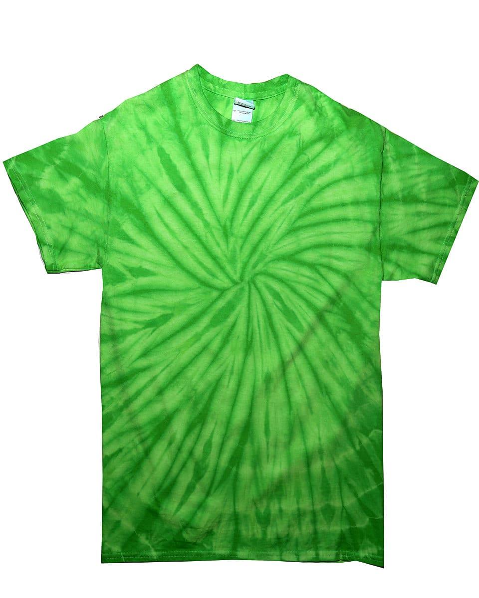 Colortone Tie-Dye Short-Sleeve Spiral T-Shirt in Spiral Lime (Product Code: 5000SP)