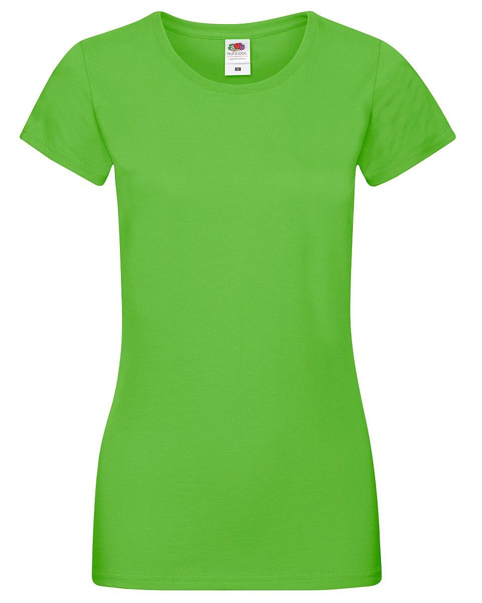 Fruit Of The Loom Womens Softspun T-Shirt in Lime (Product Code: 61414)