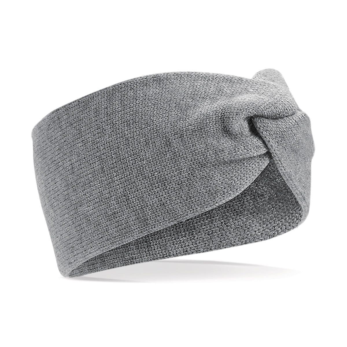 Beechfield Twist Knit Headband in Grey Marl (Product Code: B432)