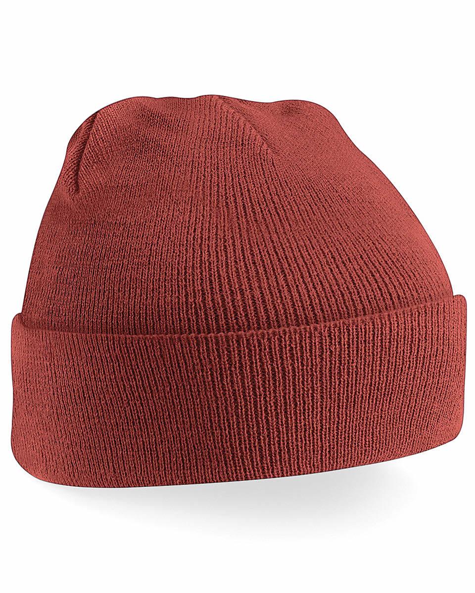 Beechfield Original Cuffed Beanie Hat in Rust (Product Code: B45)