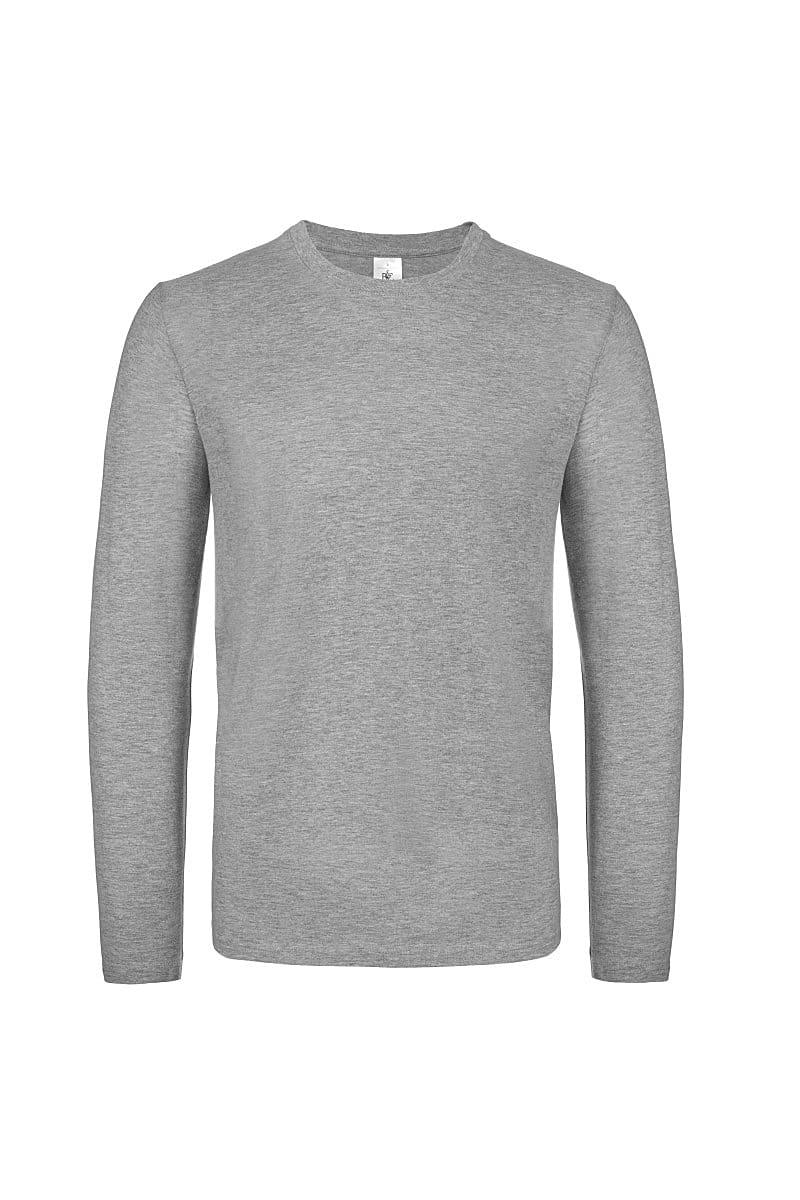 B&C Mens E150 Long-Sleeve Jersey in Sport Grey (Product Code: TU05T)