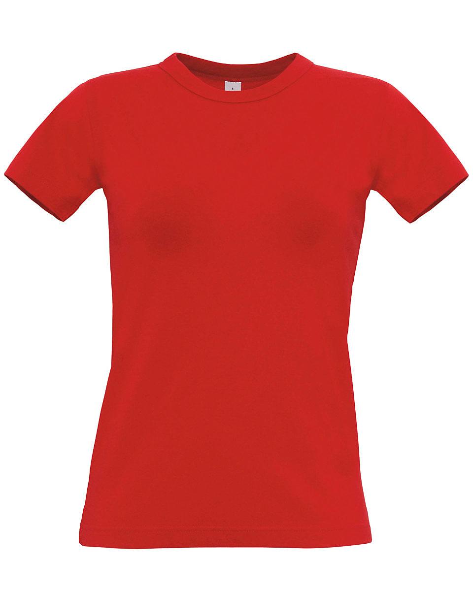 B&C Womens Exact 190 T-Shirt in Red (Product Code: TW040)