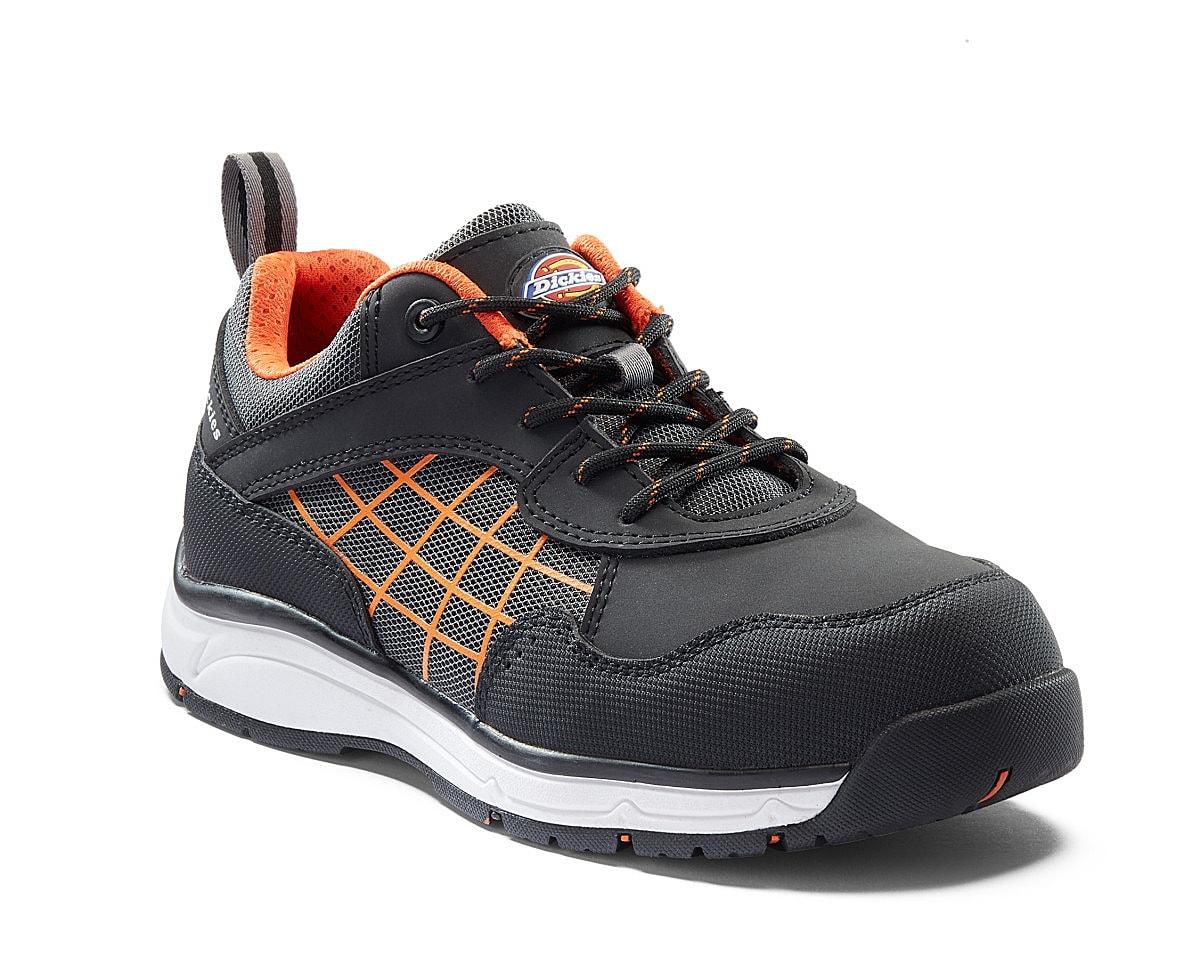 Dickies Womens Elora Safety Trainers in Black / Orange (Product Code: FC9536)