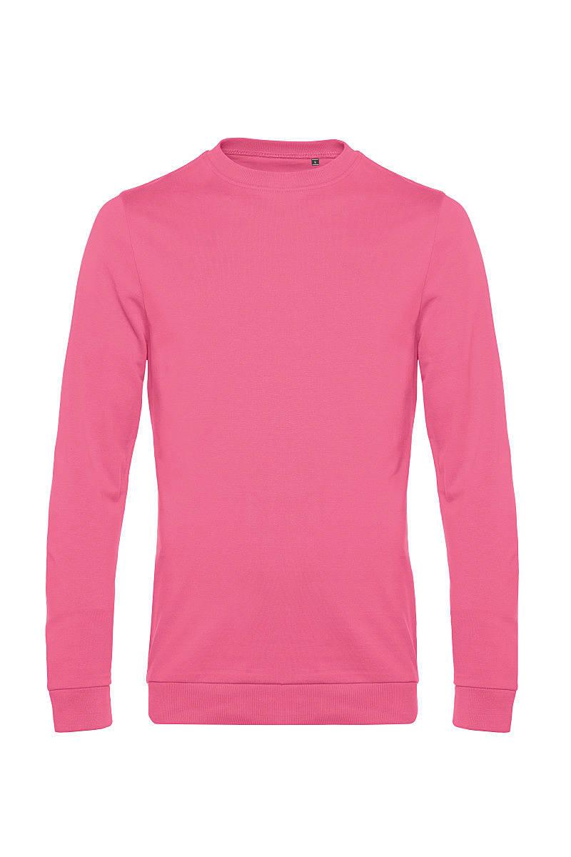 B&C Mens Set In Sweat Jacket in Pink Fizz (Product Code: WU01W)