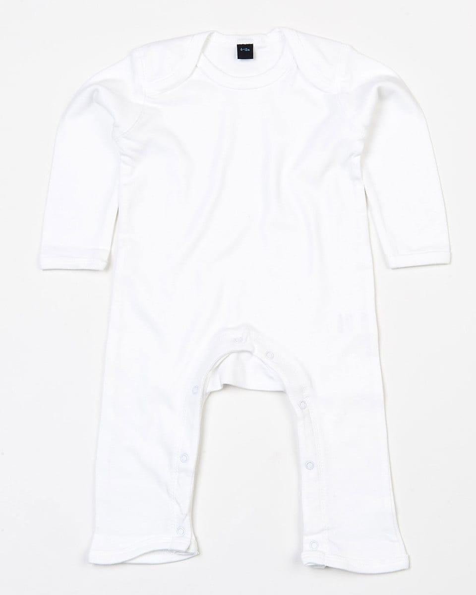 Babybugz Long-Sleeve Rompasuit in White (Product Code: BZ13)