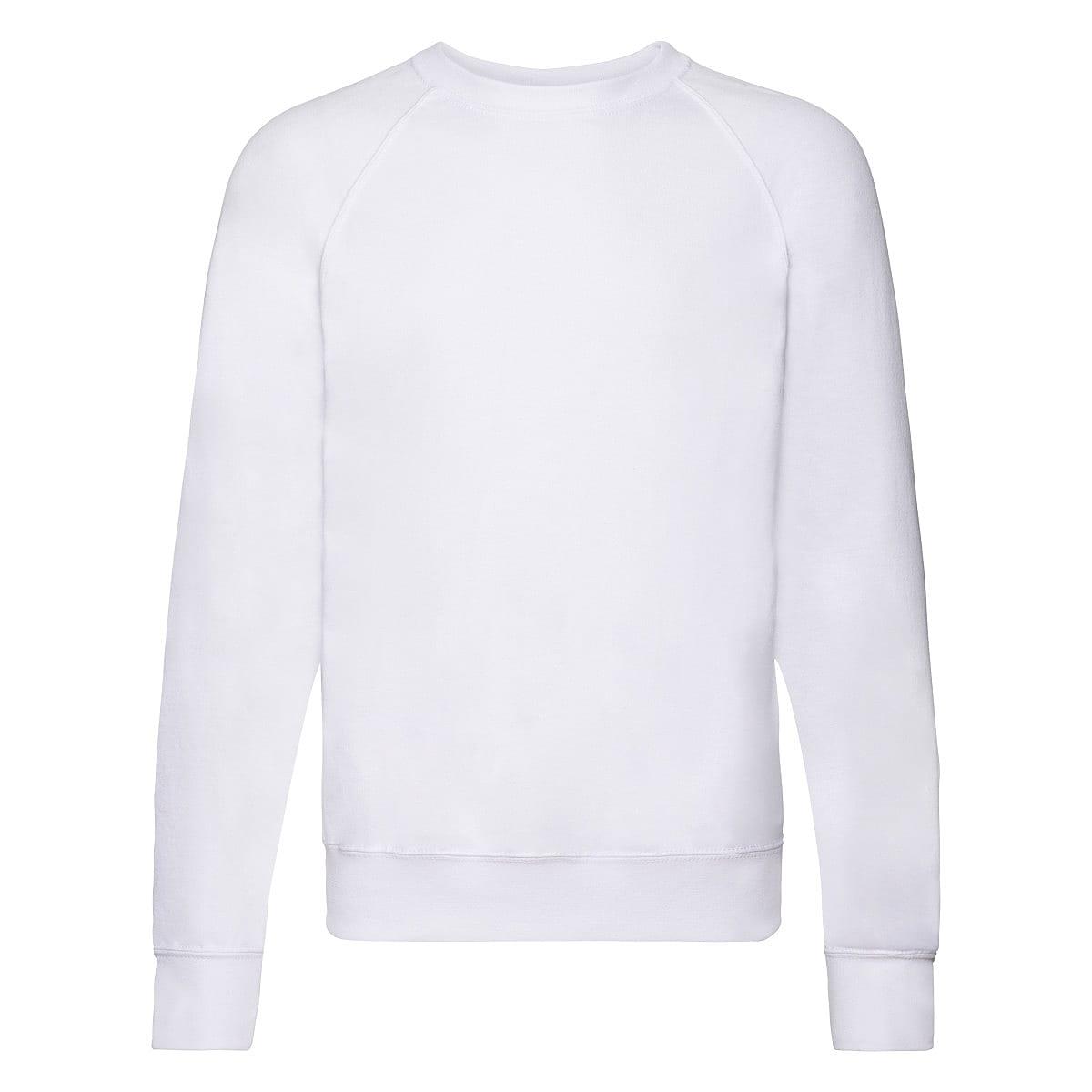 Fruit Of The Loom Mens Lightweight Raglan Sweater in White (Product Code: 62138)