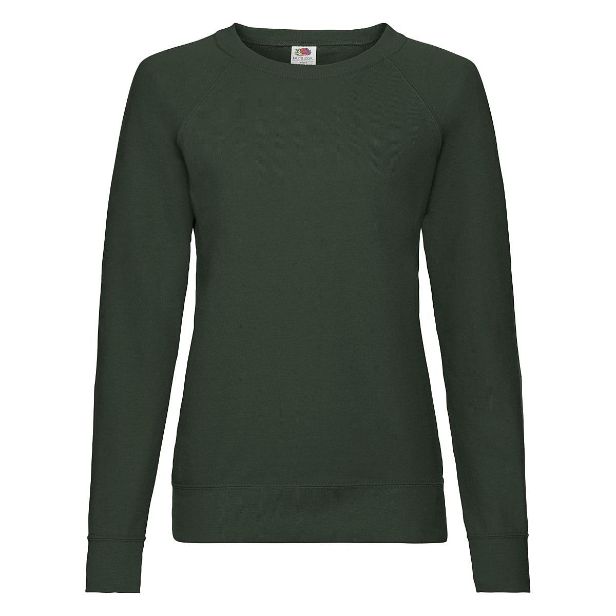 Fruit Of The Loom Lady-Fit Lightweight Raglan Sweater in Bottle Green (Product Code: 62146)