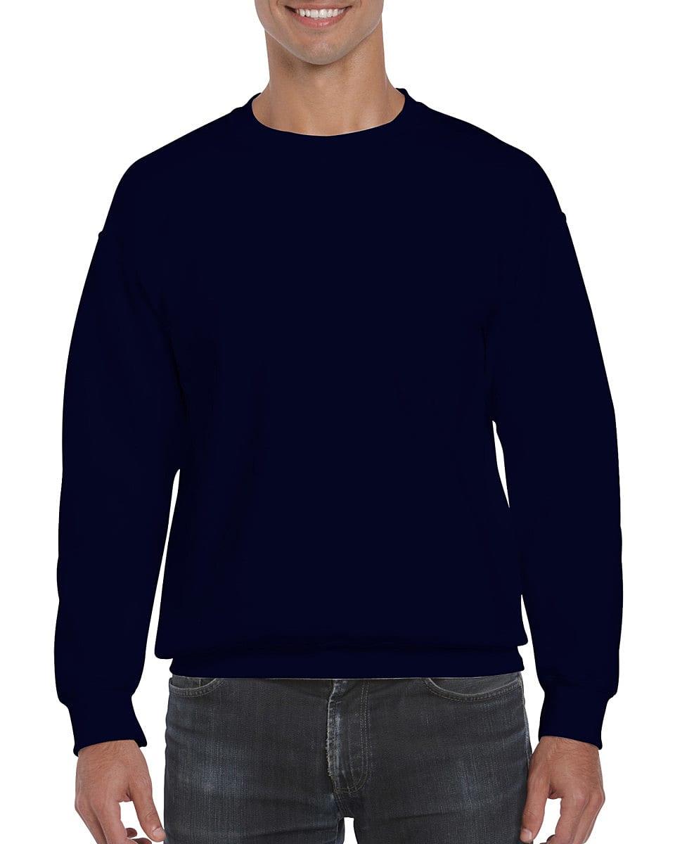 Gildan DryBlend Adult Set-In Sweatshirt in Navy Blue (Product Code: 12000)