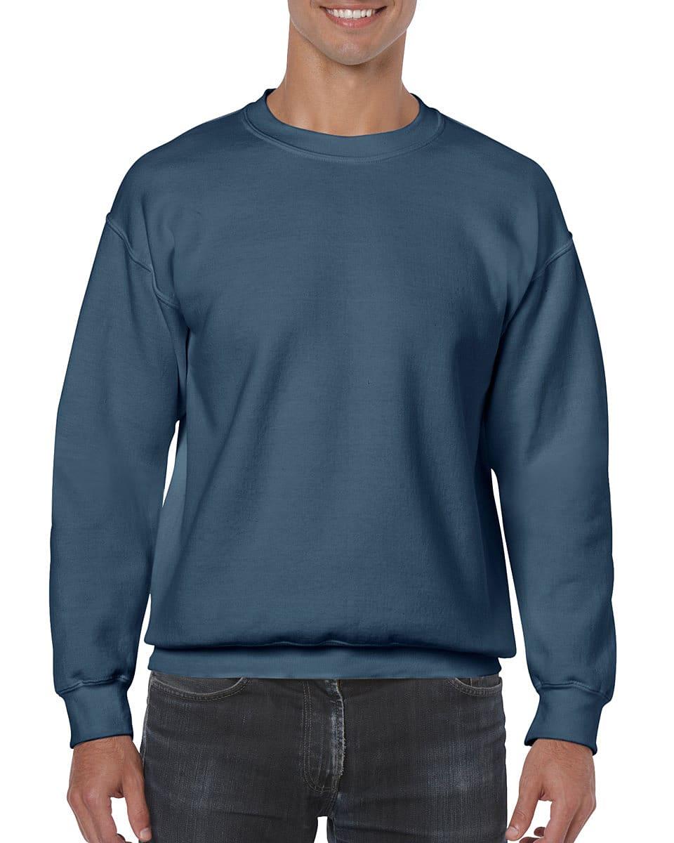 Gildan Heavy Blend Adult Crewneck Sweatshirt in Indigo Blue (Product Code: 18000)