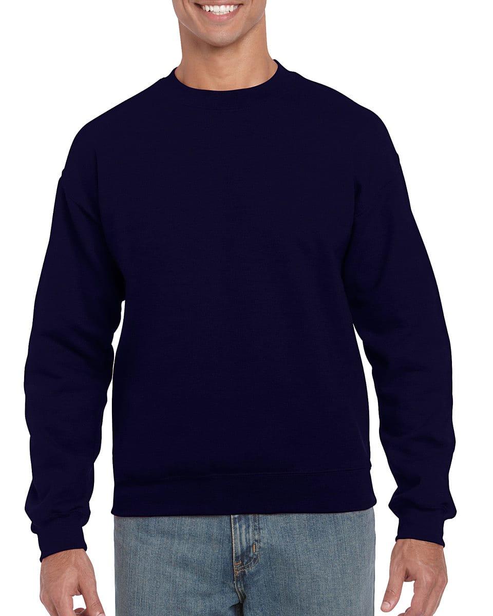 Gildan Heavy Blend Adult Crewneck Sweatshirt in Navy Blue (Product Code: 18000)