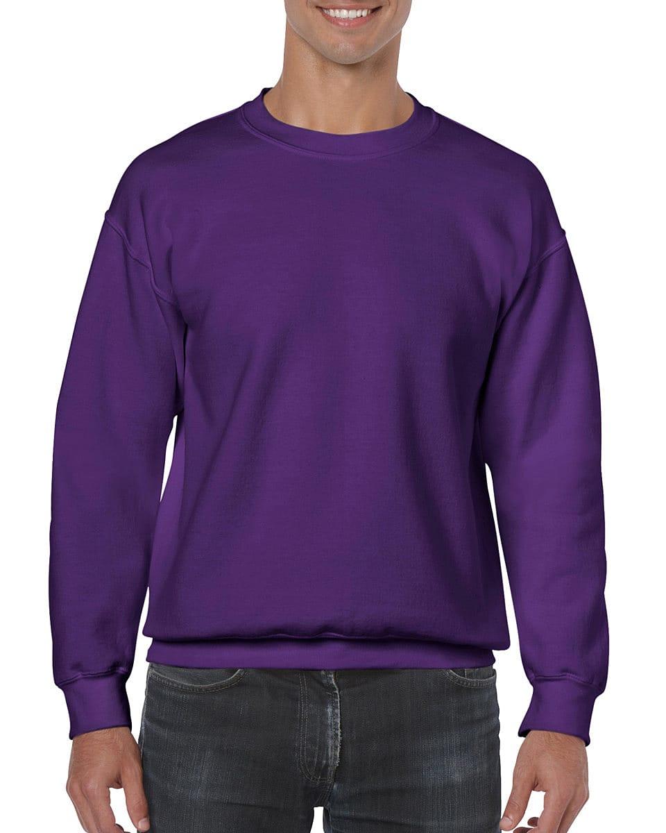 Gildan Heavy Blend Adult Crewneck Sweatshirt in Purple (Product Code: 18000)