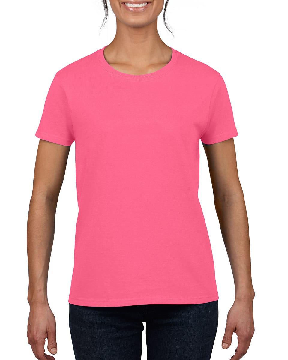 Gildan Womens Heavy Cotton Missy Fit T-Shirt in Safety Pink (Product Code: 5000L)