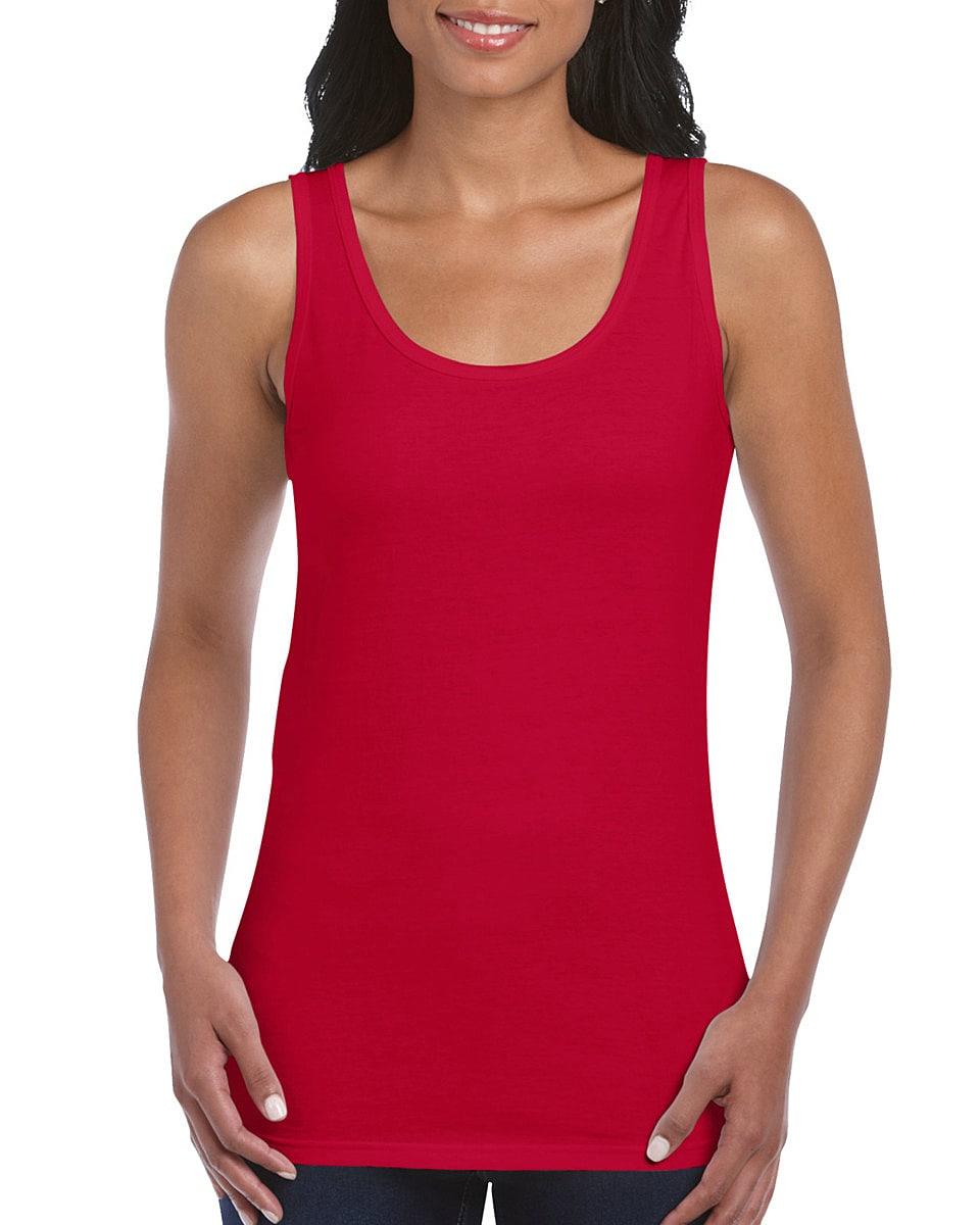 Gildan Womens Softstyle Tank Top in Cherry Red (Product Code: 64200L)