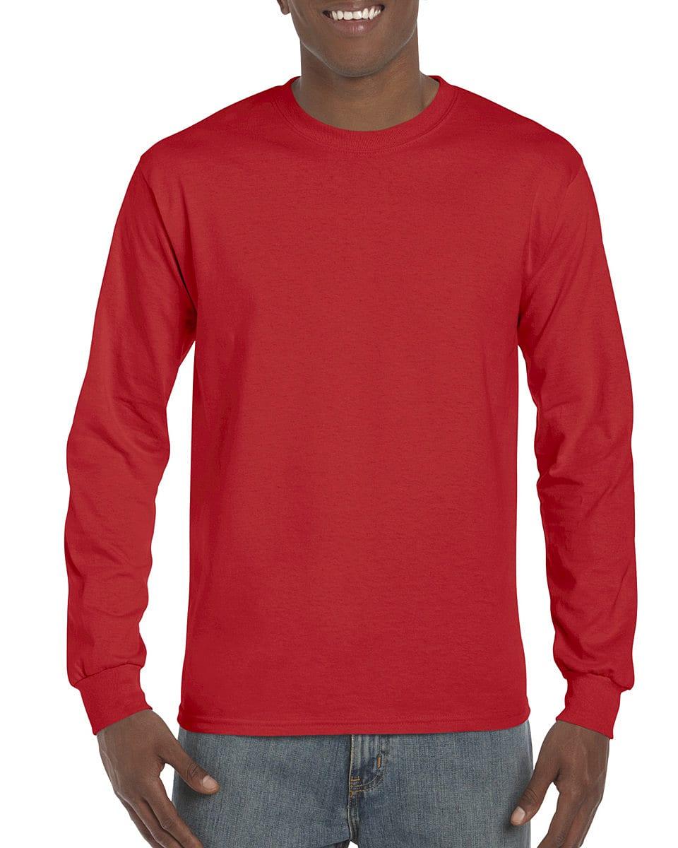 Gildan Hammer Gildan Mens Long-Sleeve Hammer T-Shirt in Sport Scarlet Red (Product Code: H400)