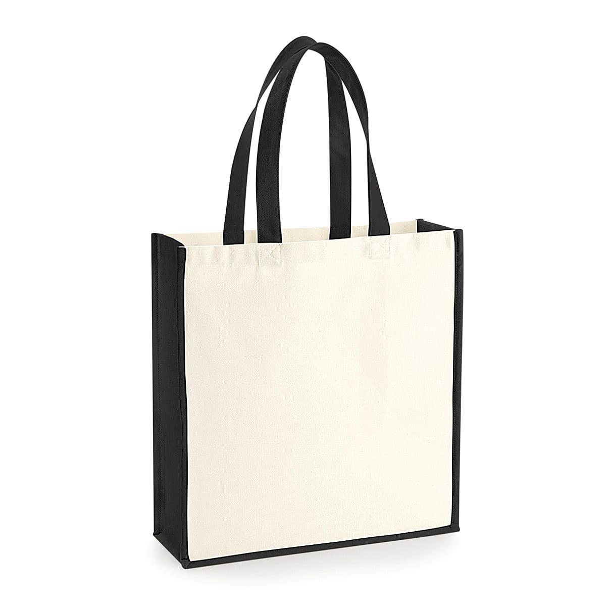 Westford Mill Gallery Canvas Tote in Natural / Black (Product Code: W600)