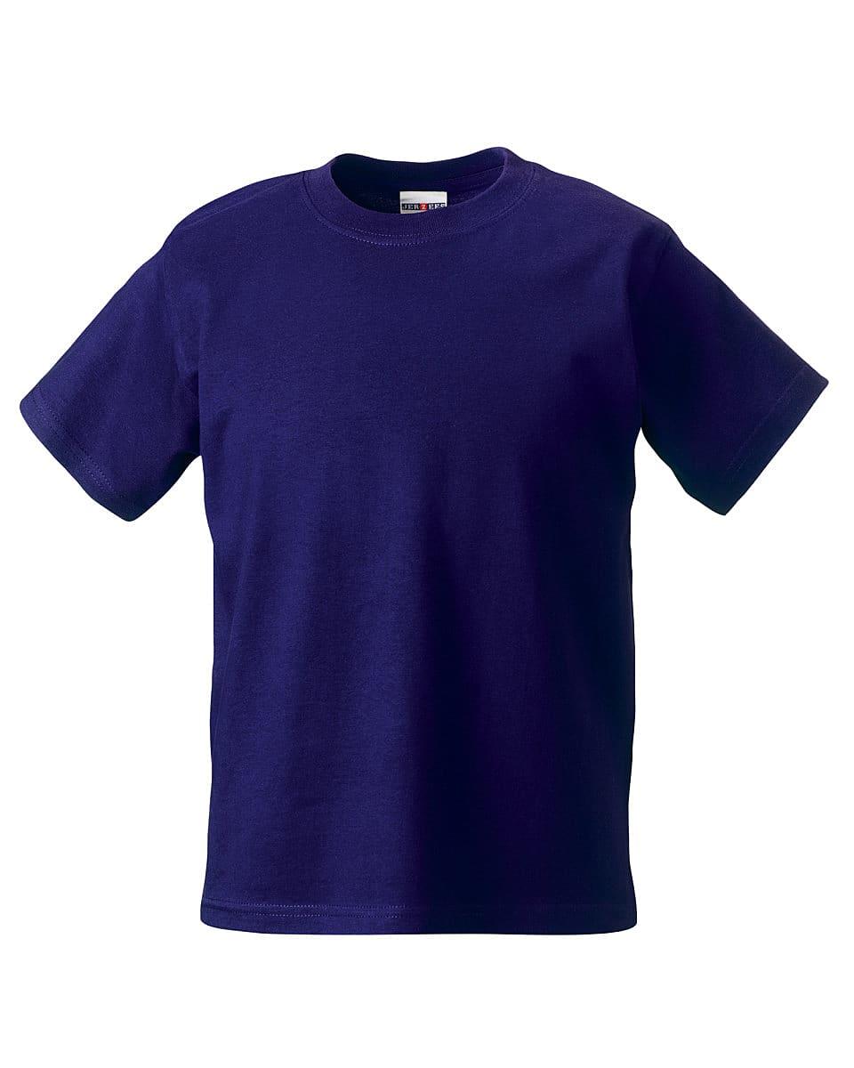 Russell Childrens Classic T-Shirt in Purple (Product Code: ZT180B)